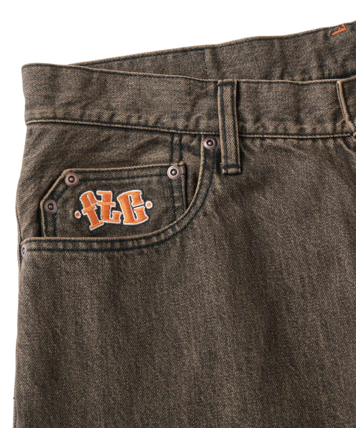 FTC OVERDYED EMB JEAN (BAGGY FIT)