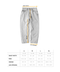 FTC OVERDYED EMB JEAN (BAGGY FIT)