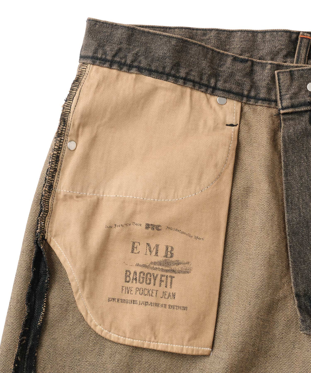 FTC OVERDYED EMB JEAN (BAGGY FIT)