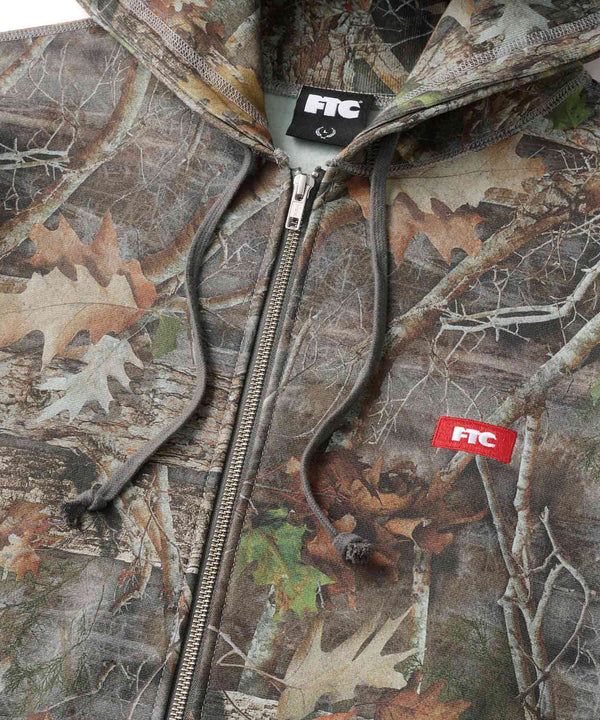 FTC BOX LOGO ZIP UP HOODED SWEATSHIRT