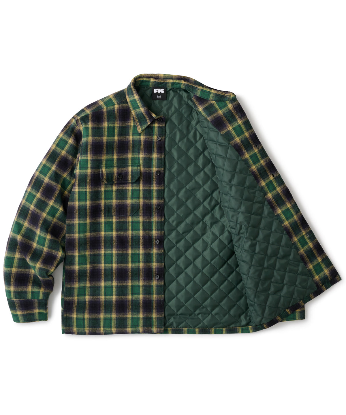 FTC QUILTED LINED PLAID NEL SHIRT