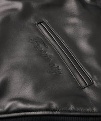 FTC LEATHER ZIP VARSITY JACKET