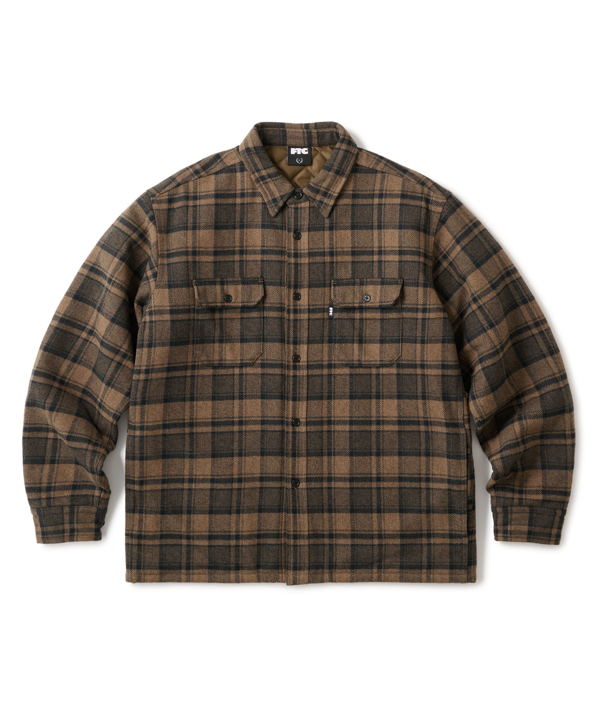 FTC QUILTED LINED PLAID NEL SHIRT