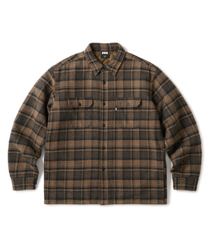 FTC QUILTED LINED PLAID NEL SHIRT