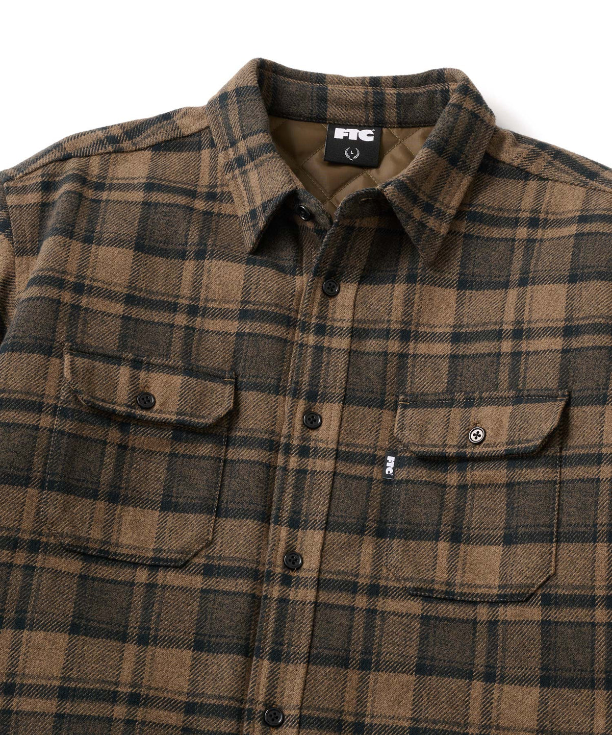 FTC QUILTED LINED PLAID NEL SHIRT