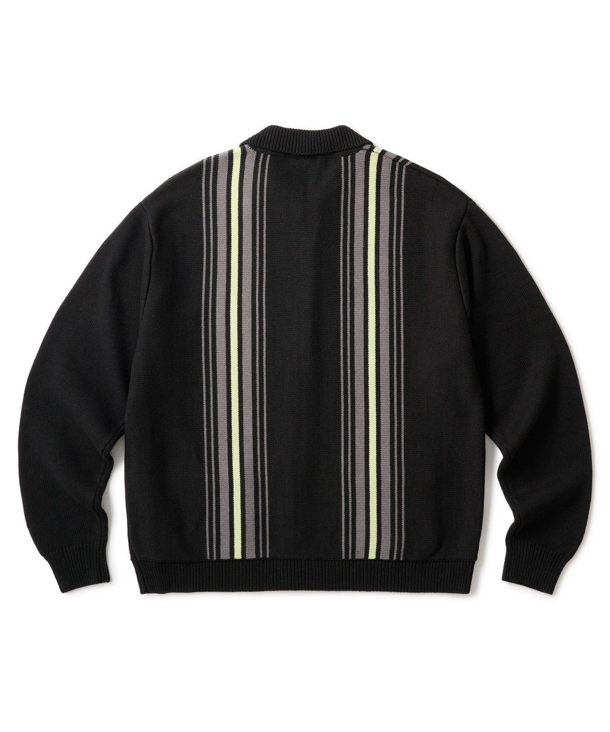FTC STRIPE ZIP UP KNIT CARDIGAN