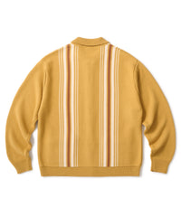 FTC STRIPE ZIP UP KNIT CARDIGAN