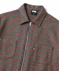 FTC WOVEN PLAID ZIP UP SHIRT