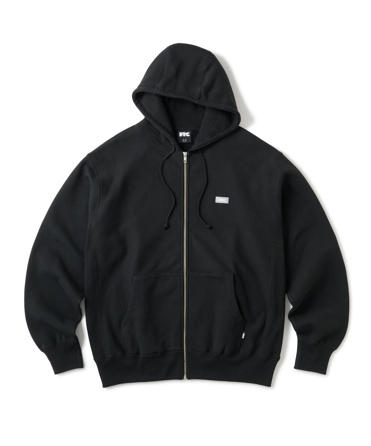 FTC REFLECTIVE SMALL BOX LOGO ZIP UP HOODED SWEATSHIRT