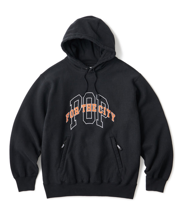 FTC X POP TRADING COMPANY COLLEGE PULLOVER HOODED SWEATSHIRT