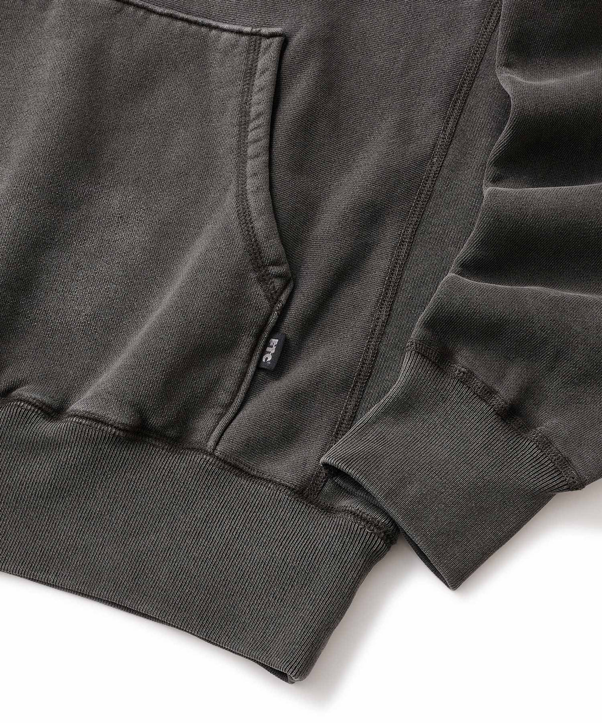 FTC PIGMENT DYED BOX LOGO PULLOVER HOODED SWEATSHIRT