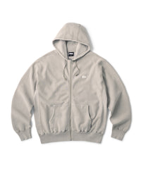 FTC PIGMENT DYED BOX LOGO ZIP UP HOODED SWEATSHIRT