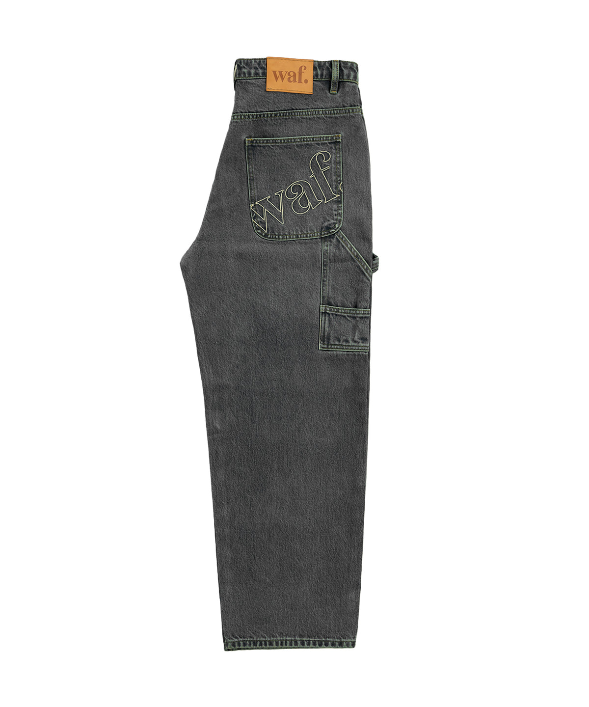 WAF. DENIM BOTTOMS (BLACK)