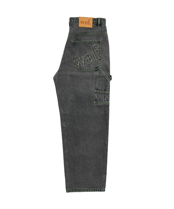 WAF. DENIM BOTTOMS (BLACK)
