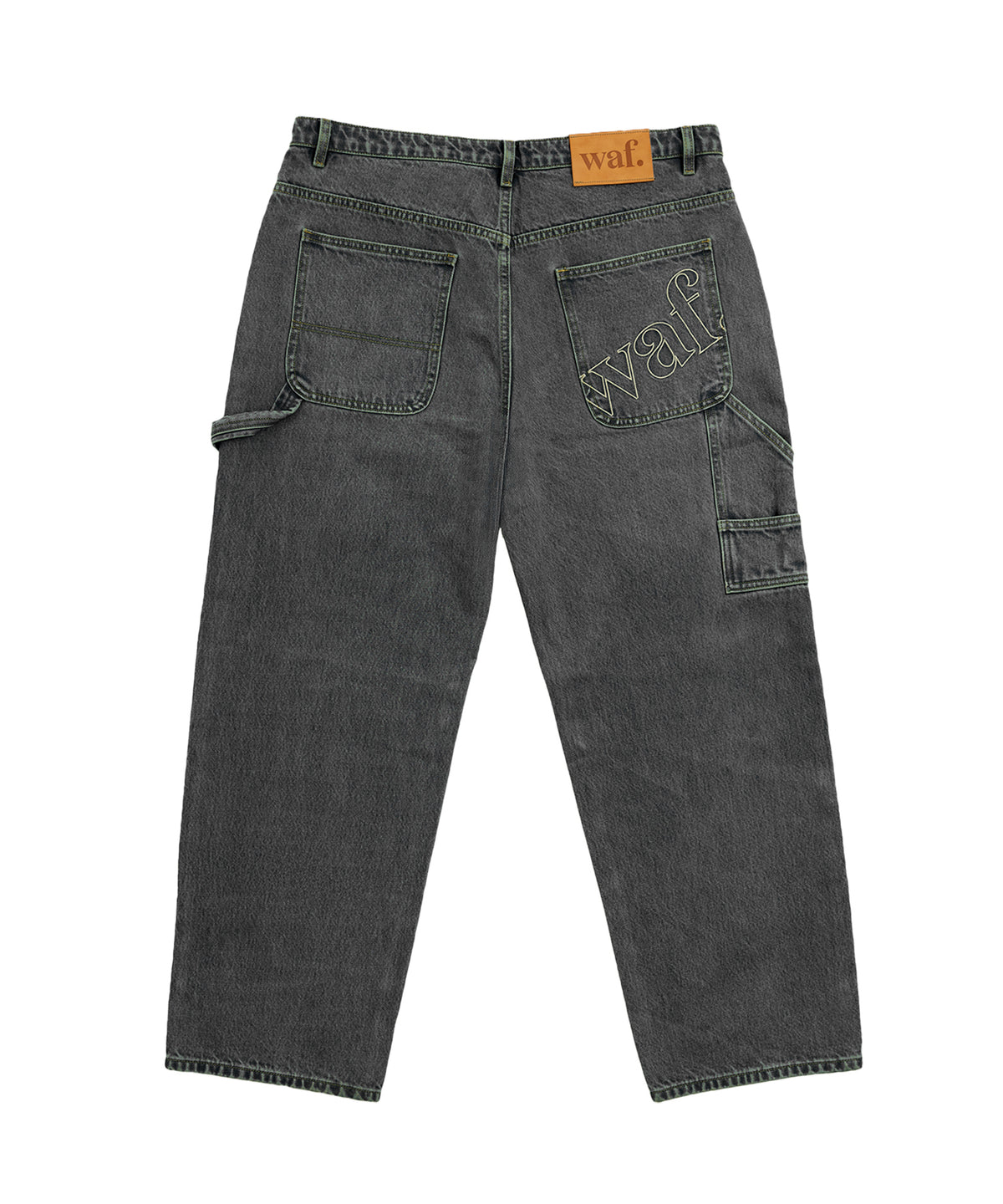 WAF. DENIM BOTTOMS (BLACK)